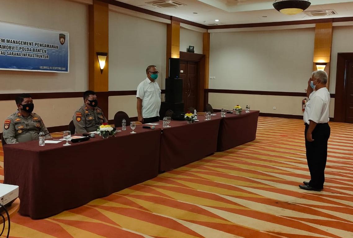 Ditpamobvit Polda Banten Sosialisasikan Sistem Pengamanan Objek Vital di PT Krakatau Sarana Infrastuktur