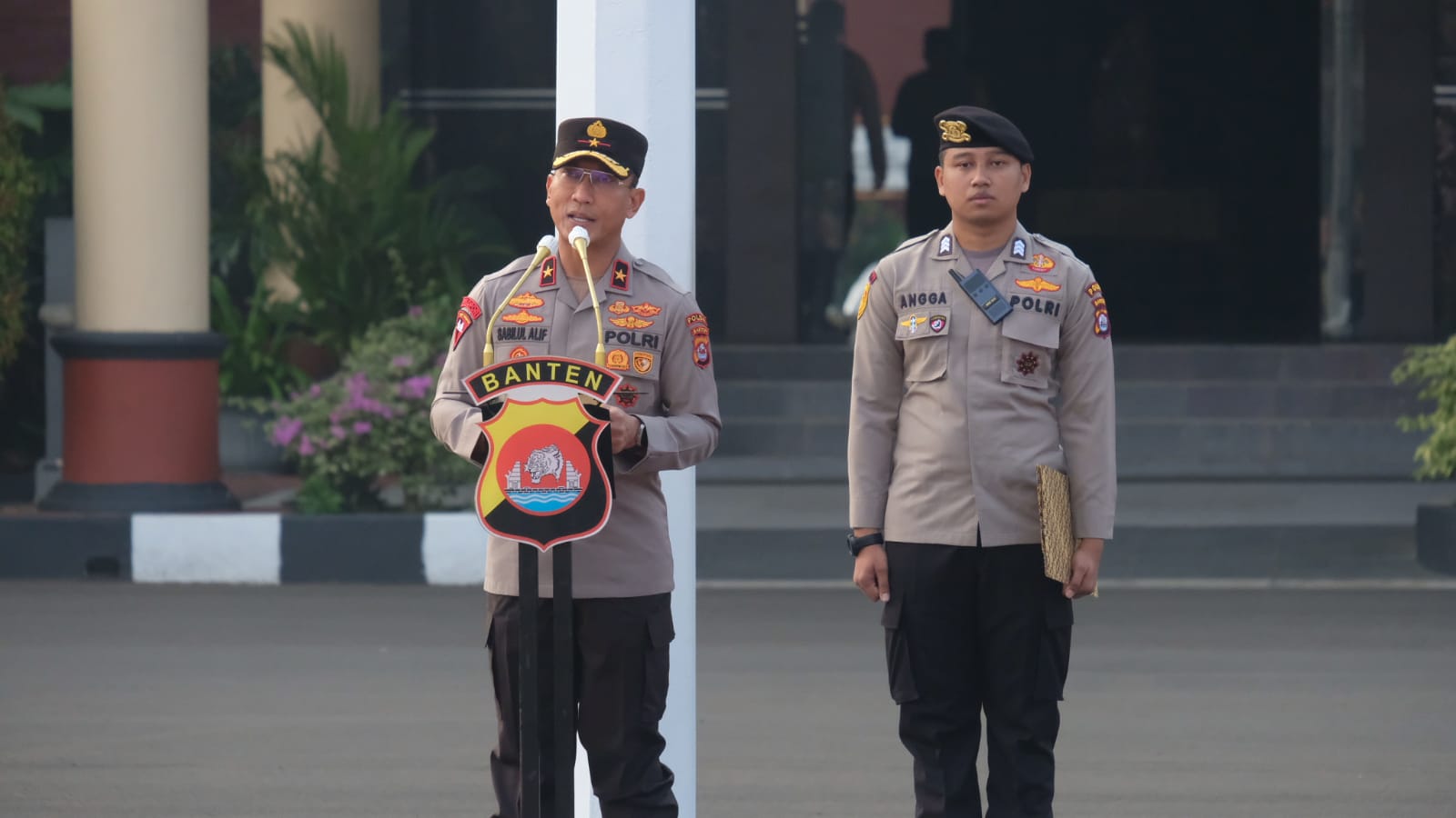 Tekankan Terkait Polisi RW, Ini Arahan Wakapolda Banten Pada Saat Pimpin Apel Pagi