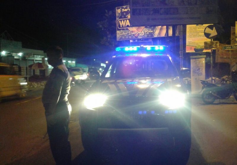 Antisipasi Balap Liar, Personil Polsek Banjar Tingkatkan Patroli Malam Minggu