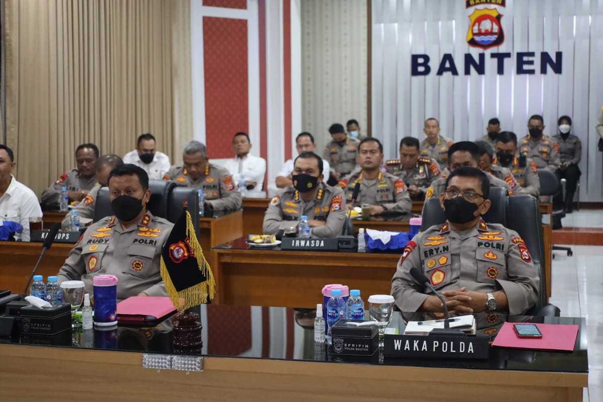 Kapolda Banten Pimpin Anev Minggu ke-I Bulan Januari Bidang Operasional